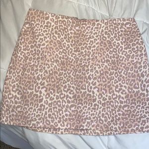 Leopard Print Mini Skirt - Size 10